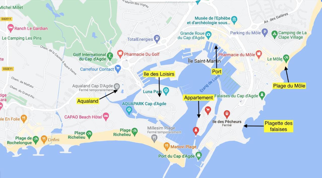 La Brigantine 607, T2 Vue Mer, Piscine, Tennis Agde Eksteriør bilde